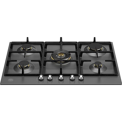 Варочная панель Bertazzoni P755CHERNE газовая, эмаль черная с хромированной фурнитурой