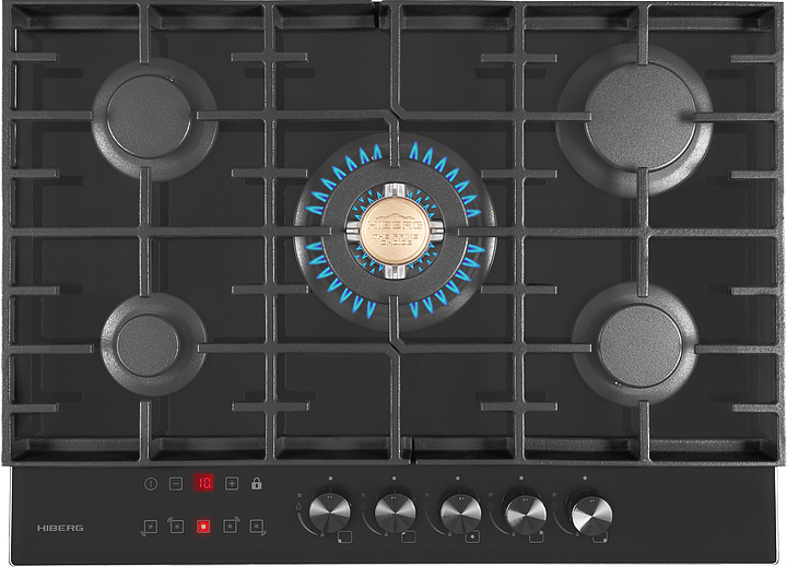 Варочная панель газовая Hiberg VM 7155 B черная