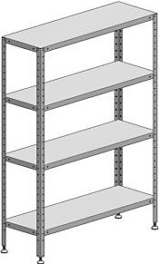 Стеллаж кухонный Марихолодмаш С-4-0,5/0,95/1,8 оцинк. сталь