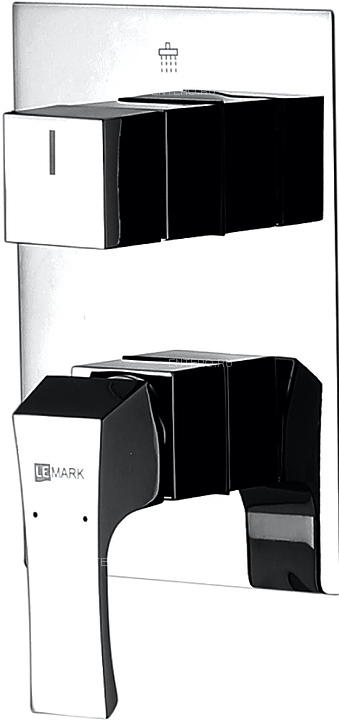 Смеситель для ванны и душа LEMARK Unit LM4528C встраиваемый, с 3х-функциональным дивертором, хром