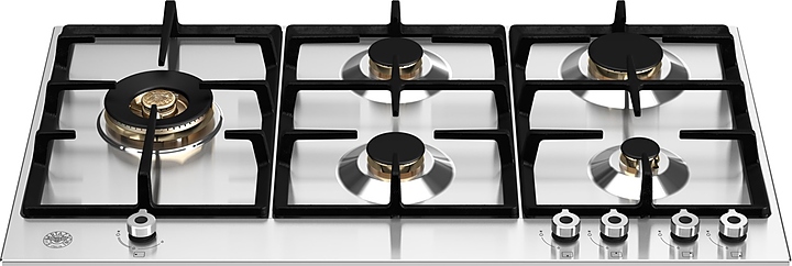 Варочная панель Bertazzoni P905LPROX газовая с боковой WOK-конфоркой, нержавеющая сталь