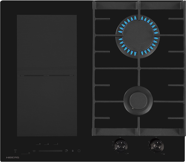 Варочная панель комбинированная Hiberg i-VM 6021 B черная