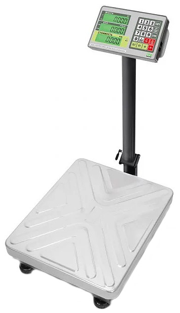Весы напольные Mertech M-ER 335 ACP-300.50 "TURTLE" с расчетом стоимости товара LED