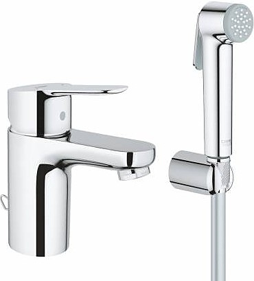 Смеситель для раковины с гигиеническим душем Grohe BauEdge 23757000