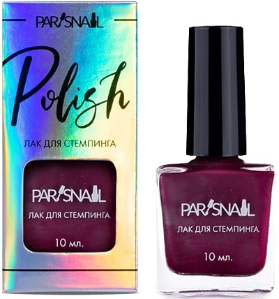 Лак для стемпинга ParisNail Metallic 15 пурпурный, 10 мл