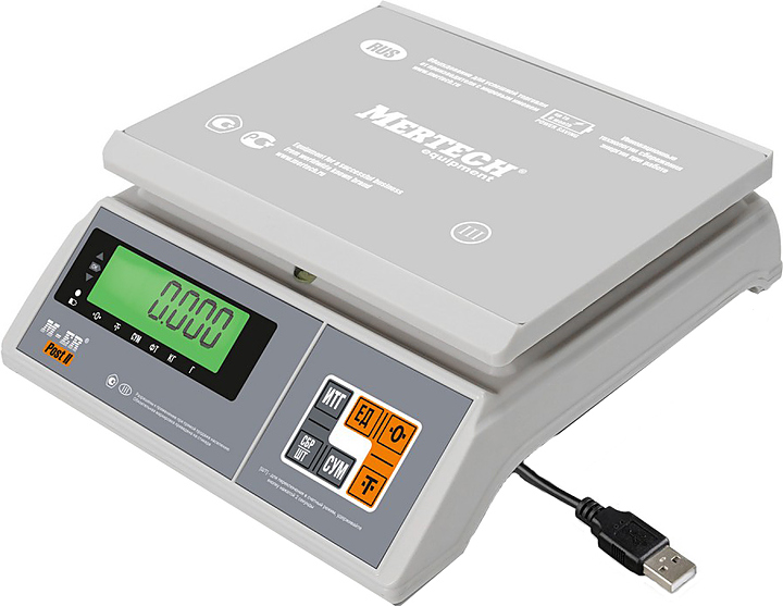 Весы настольные Mertech M-ER 326 AFU-15.1 Post II LCD USB-COM