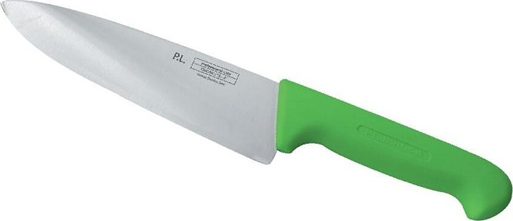 Нож поварской P.L. Proff Cuisine Pro Line KB-3801-250-GR201-RE-PL l=25 см с зеленой пластиковой рукояткой