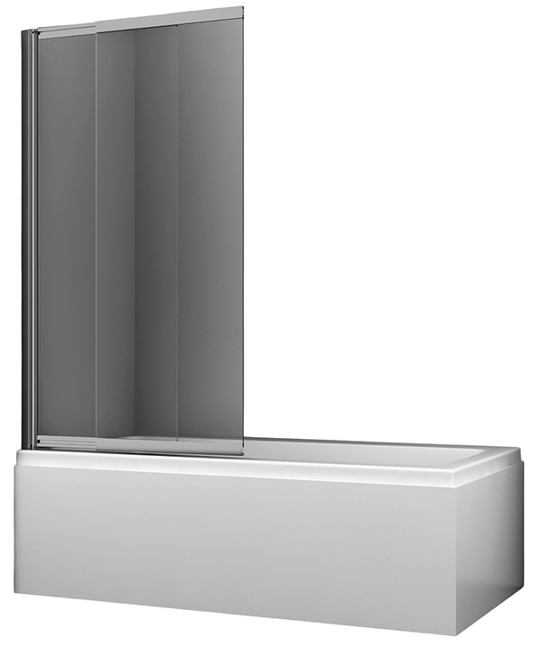 Шторка на ванну Wasserkraft Tauber 64S02-80 800х1400 мм, никель