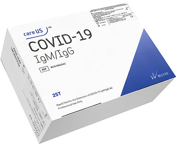 Набор экспресс-тестов на COVID-19 и наличие антител WELLS Bio careUS COVID-19 IgG/IgM 25 шт.