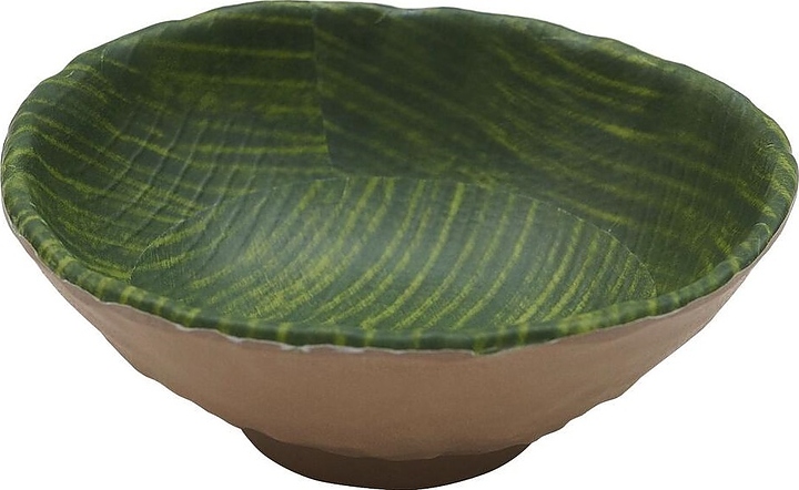 Салатник P.L. Proff Cuisine F11206B Green Banana Leaf 380 мл 15х5,8 см (меламин) круглый