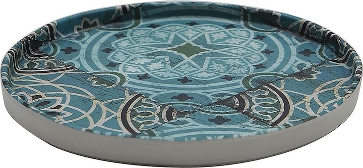 Тарелка P.L. Proff Cuisine JW35008-TAI Damask Blue 21х1,9 см (меламин) круглая с бортом