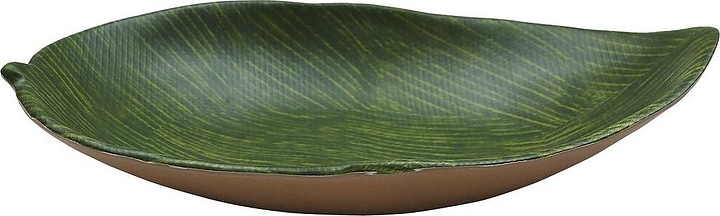 Блюдо сервировочное P.L. Proff Cuisine F46215-TAI Green Banana Leaf 37,8х22,9х7 см (меламин) овальное