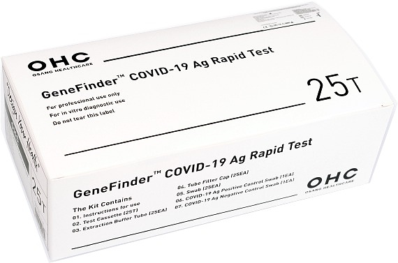 Набор экспресс-тестов на COVID-19 OSANG Healthcare GeneFinder COVID-19 Ag Rapid Test 25 шт.