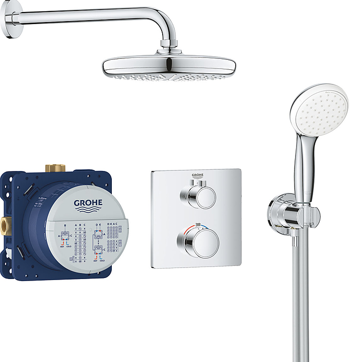 Комплект душевой Grohe GROHTHERM С TEMPESTA 210