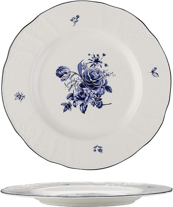 Тарелка P.L. Proff Cuisine Blue Flower 81222027 266х266 мм