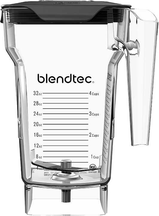 Набор из 2 стаканов Blendtec 2 Fourside Jar, Latching Lid, прозрачные, с защелкивающимися крышками