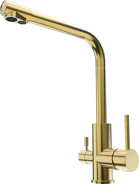 Смеситель для кухни LEMARK Expert LM5061G с подключением к фильтру питьевой воды, золото