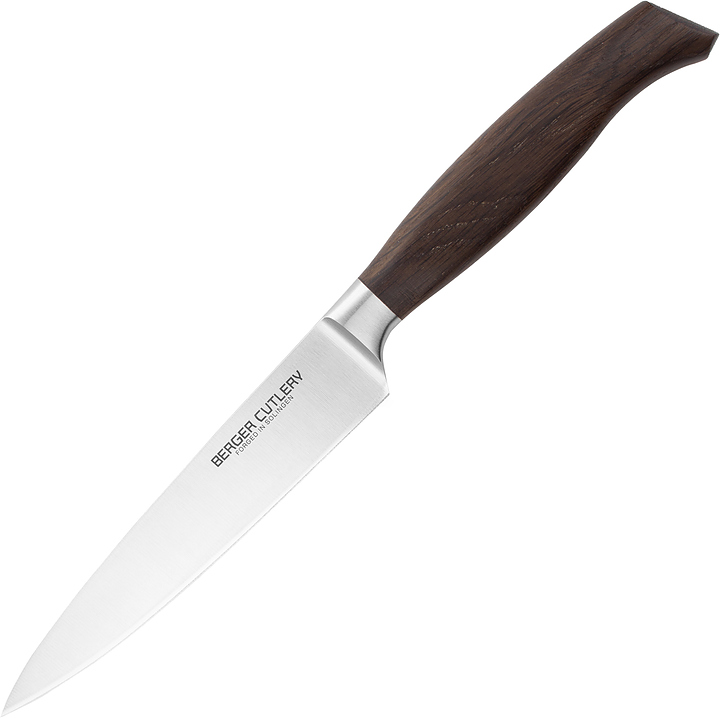 Нож универсальный BERGER CUTLERY Ergo Line Smoked Oak BC111216 160 мм