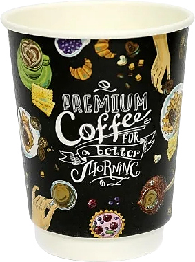 Стакан бумажный Флексознак 250 мл Premium Coffee (500 шт.)