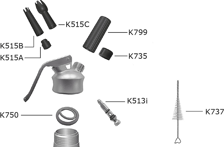 Насадка для сифона Kayser K515B прямая черная