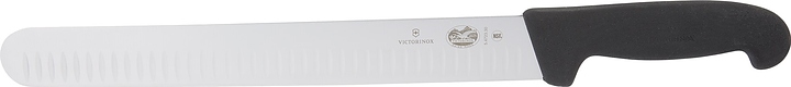 Нож для нарезки ломтиками Victorinox 5.4723.30 Fibrox l=30 см (нерж. сталь / фиброкс) рифленое лезвие с черной ручкой