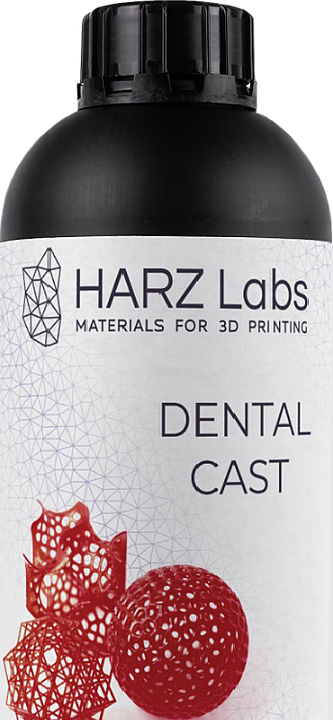 Фотополимер HARZ Labs LLC Dental Cast Cherry для LCD/DLP принтеров 0,5 л, выгораемый