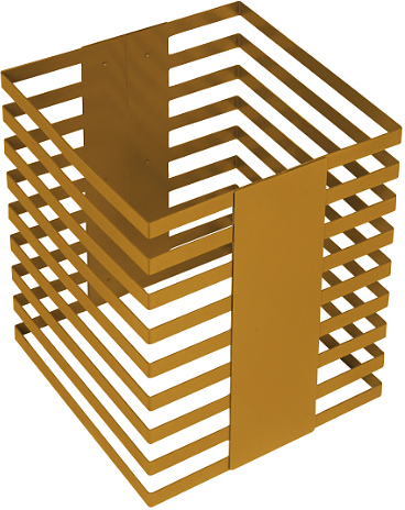 Подставка-куб фуршетная Luxstahl 300х300х380 мм золото