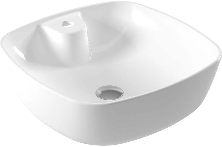 Раковина накладная SEREL WASHBASIN 3016 46х46х15,5 см, фарфор, белая