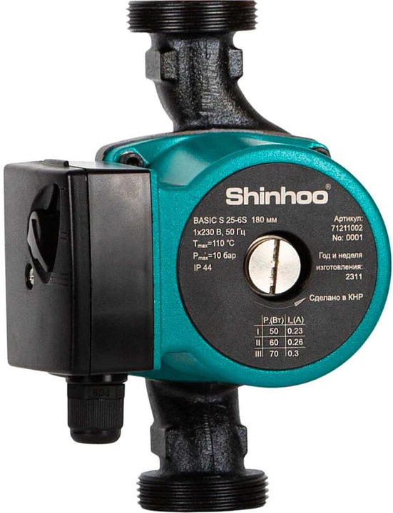 Насос циркуляционный с мокрым ротором Shinhoo BASIC S 32-6S 180