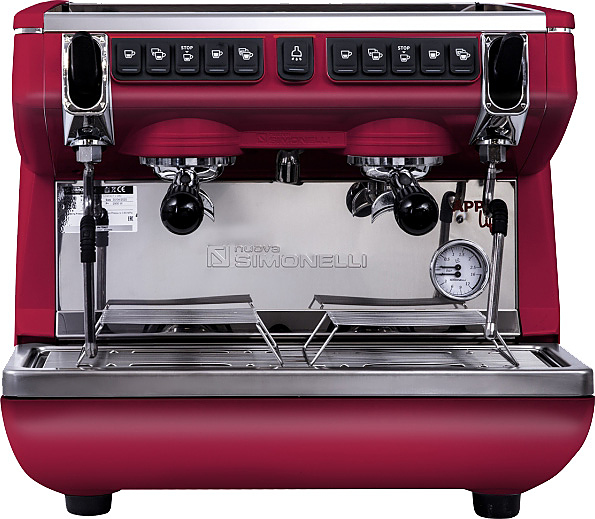 Кофемашина Nuova Simonelli Appia Life Compact 2 Gr V красная, высокие группы, экономайзер, автомат