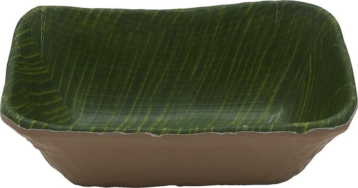 Салатник P.L. Proff Cuisine JW50765-TAI Green Banana Leaf 750 мл 17,6х16,2х6,3 см (меламин) прямоугольный