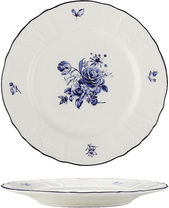 Тарелка десертная P.L. Proff Cuisine Blue Flower 81222026 210х210 мм