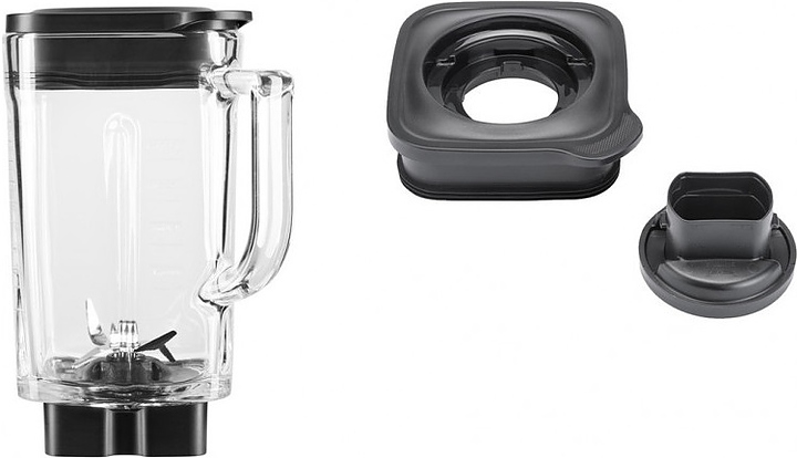Кувшин для блендера KitchenAid 5KSB2048JGA 1,4 л с крышкой (стекло / силикон) прозрачный / черный