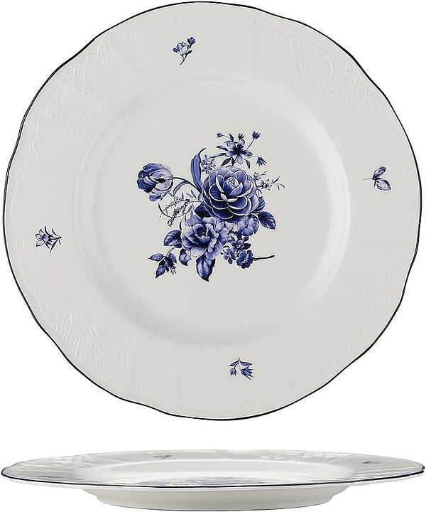 Тарелка P.L. Proff Cuisine Blue Flower 81222029 306х306 мм