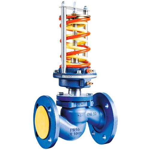 Регулятор давления Теплосила после себя чугун RDT-P Ду 40 Ру16 фл Рп1.4-15.8 Kvs=20м3/ч