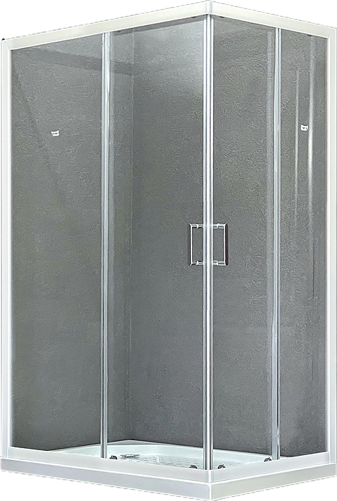 Уголок душевой Royal Bath RB HPD-T 100x120x185 см, прозрачное, белый профиль