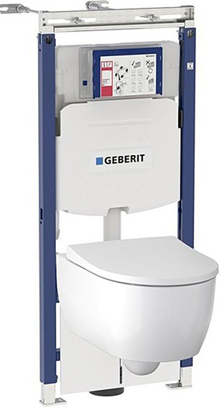 Унитаз подвесной с инсталляцией и сиденьем Geberit ICON 500.362.TC.I