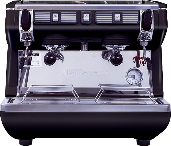 Кофемашина Nuova Simonelli Appia Life Compact 2 Gr S черная, высокие группы, экономайзер, полуавтомат