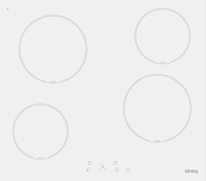 Варочная панель электрическая Korting HK 60001 BW белая