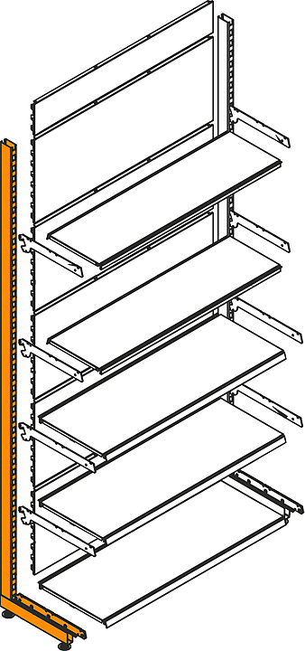 Стойка STAHLER (CRYSPI) Eco односторонняя H=2250 G=370