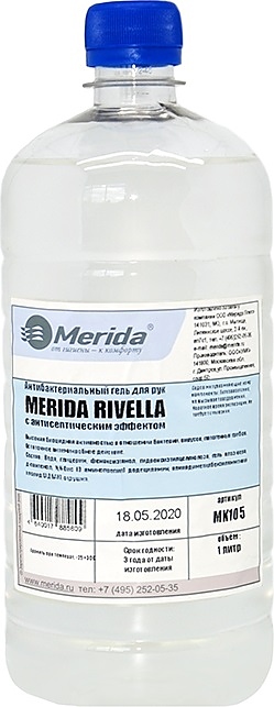 Гель-антисептик для рук Merida RIVELLA MK105, 1 л