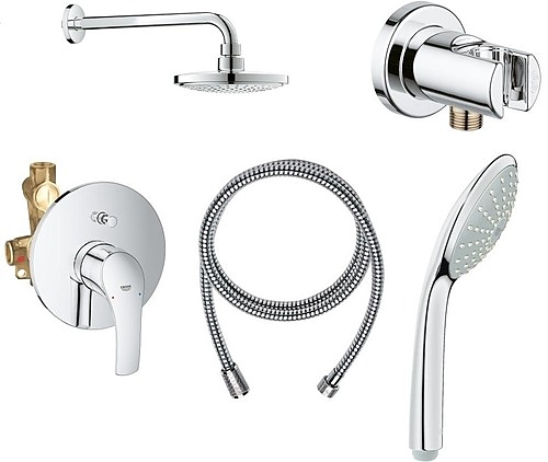 Душевой комплект со встроенным смесителем Grohe Eurosmart 124440