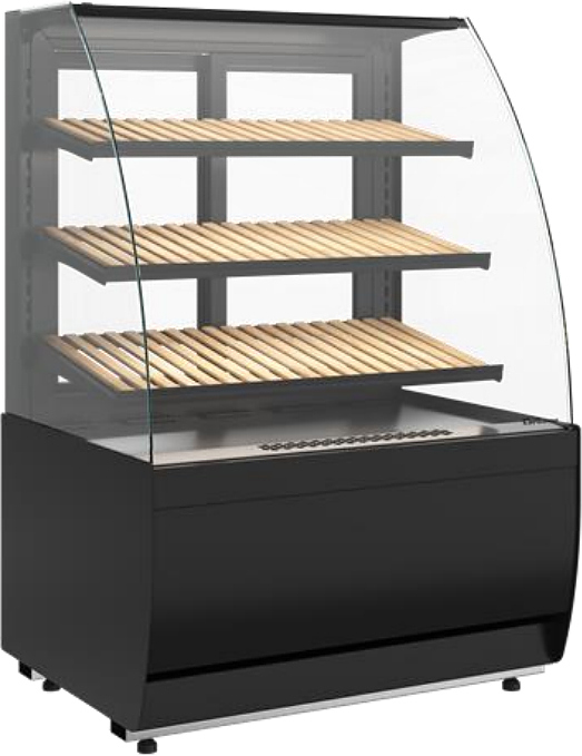 Витрина хлебная Carboma K70 N 1,3-1 Light Bread версия 2.0 (Techno 9005)