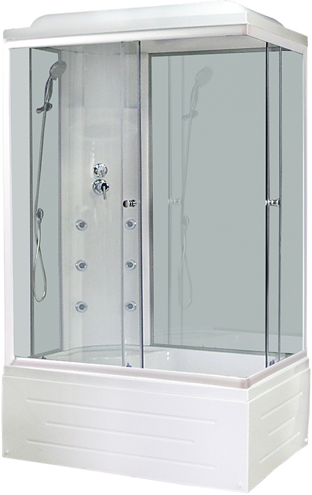 Душевая кабина с гидромассажем Royal Bath RB8100BP3-WT-L левая 100х80 см