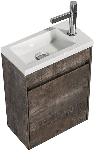 Тумба под раковину BelBagno PIETRA MINI-400-1A-SO-PT-L левосторонняя, Stone