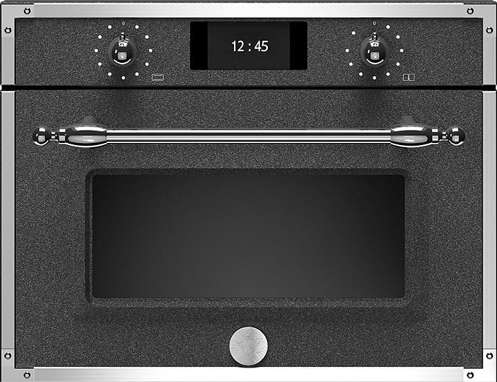 Духовой шкаф Bertazzoni F457HERMWTND комбинированный с СВЧ черный текстурный