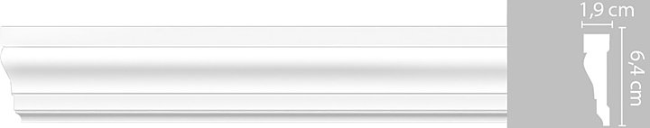 Молдинг гладкий Decomaster A031 (64x19x2000 мм)