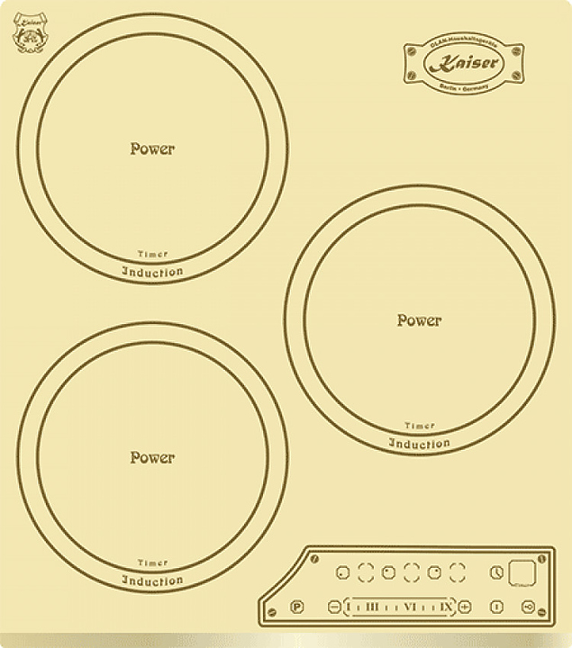 Варочная панель индукционная Kaiser KCT 4795 FI ElfAD слоновая кость