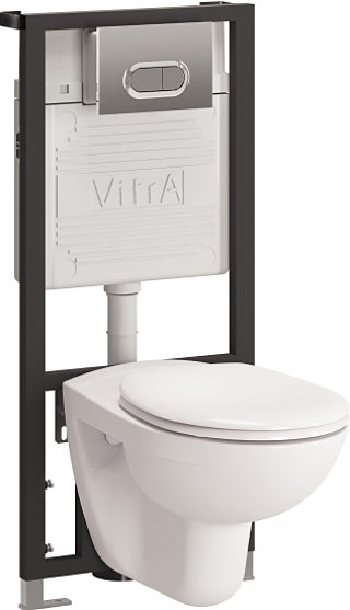 Унитаз подвесной с инсталляцией и сиденьем Vitra Normus 9773B003-7200