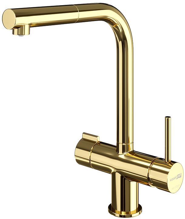 Смеситель для кухни Wasserkraft A8977 глянцевое золото